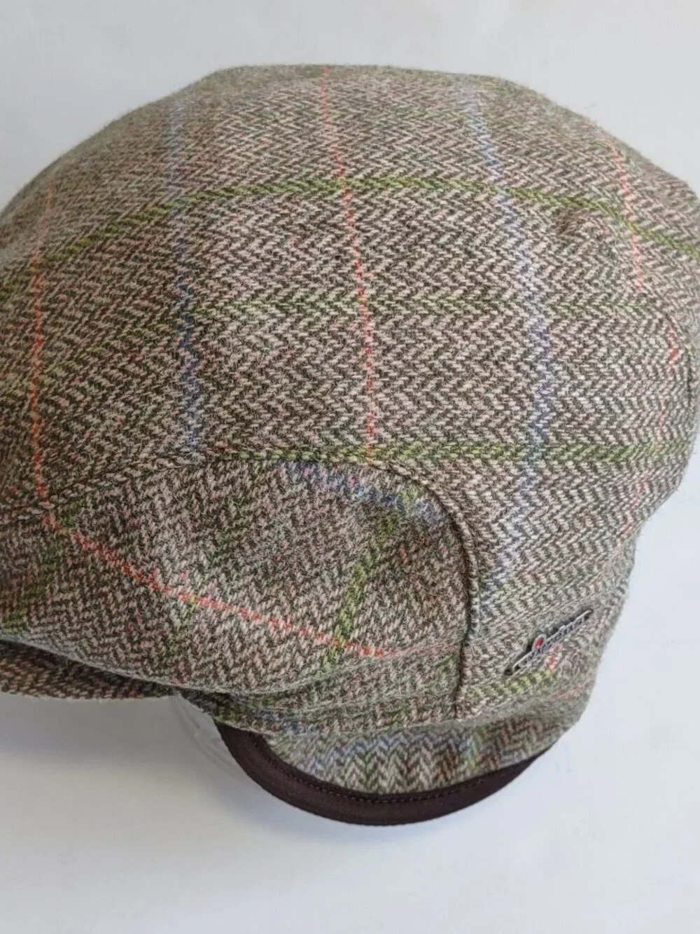 Wigens 100% Merino Wool Ivy Cap Size 57 Medium Herringbone Tweed Ear Flaps